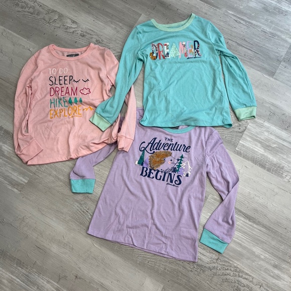 Bundle of 3 Eddie Bauer pajama shirts size 10-12 - Picture 1 of 8